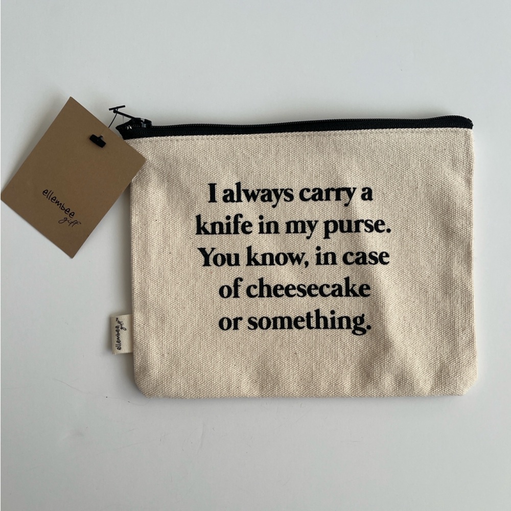 Ellembee Gift Canvas Zipper Pouch Cheesecake